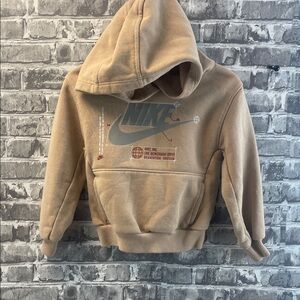 Nike Kids Tan Hoodie with Graphic‎ Design